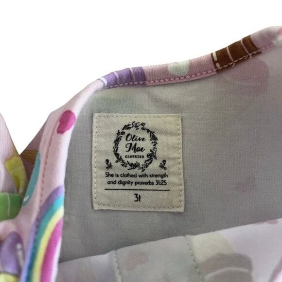 Olive Mae Rainbows and Ice Cream Dress Size 3T - Picture 7 of 8
